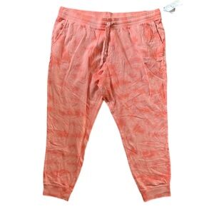 Old Navy Tie Dye Sweatpants Joggers Pink Peach Specially Dyed Size XXL NWT